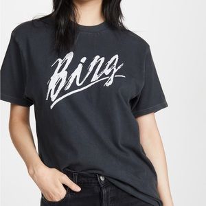 Anine Bing Bing Tee in Vintage Black, Size S
